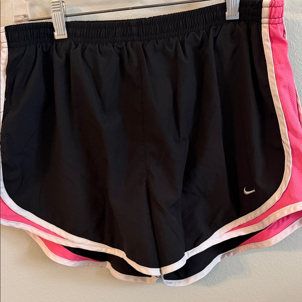Nike Black and Pink Athletic Shorts